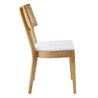 Modway Caledonia Fabric Upholstered Wood Dining Chair - Natural/White - 2 Pack-8