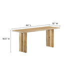 Modway Amistad 46" Wood Bench - Oak-Solid Mango Wood Construction