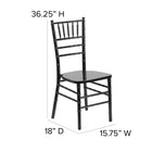 Flash Furniture - Chaise Chiavari de la série HERCULES en bois noir-Durabilité assurée avec vis à chapeau à tête creux et écrou en acier