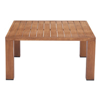 Zuo Regels Coffee Table - Natural-Faux Wood Aluminum square shape tabletop