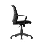 Nicer Furniture - Chaise de bureau arc-en-ciel noire-Le réglage pneumatique de la hauteur permet d’adapter la position de l’assise.  