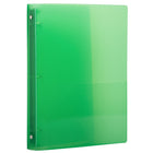 JAM Paper Plastic 3 Ring Binder, 0.75 inch, Glass Twill Green, 4 Pack (750T1grg)-4 per pack