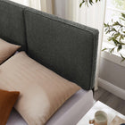 Modway Lindee Boucle Fabric King Headboard - Slate-Boucle Fabric Upholstery