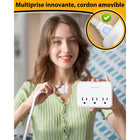 Huntkey - Multiprise avec cordon détachable, 3 prises et 4 ports USB - blanc, paquet de 2-Certifiée ETL et FCC avec un boîtier résistant au feu (jusqu'à 1382°F) et des protections intégrées contre la surchauffe et la surcharge pour assurer la sécurité de vos appareils électroniques.