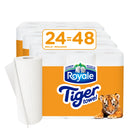 Royale Tiger Strong Paper Towel - 24 Pack-Strong, soft, and absorbent! From food spills and indoor cleanups to rugged jobs, this tiger has what it takes to attack messes - even when wet