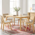 Modway Juxtapose 63" Rectangle Dining Table - Oak-Easy to Clean