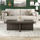 Hudson&Canal Elna 44"W Rectangular Coffee Table - Alder Brown-Features easy assembly