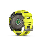 Garmin fēnix 8 - Solar Outdoor Recreation/Adventure Watches - 51 mm - Sapphire, Titanium with Amp Yellow/Graphite Silicone Band-For your active lifestyle, a built-in speaker and mic let you make and take phone calls from your wrist when your watch is paired to your smartphone — and you can even use your smartphone’s voice assistant to respond to text messages and more