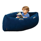 Bouncyband Comfy Hugging Peapod Sensory Pod - 48" - Ages 3-6 - Blue-Focus is increased by the soft embrace of the peapod relieving anxiety and stress