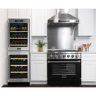 Kucht 36" KDF Series Pro Style Natural Gas Dual Fuel Range - Stainless Steel/Black-Sealed burners simplify cleaning by preventing spills from entering the cooktop surface
