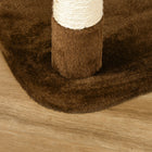 PawHut - Arbre à chat en peluche à plusieurs niveaux 60 po H - brun-Favorise les instincts naturels de griffade et de jeu du chat tout en protégeant vos meubles des dommages 
