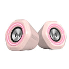 Hecate by Edifier G1000 Bluetooth Multi-Input Gaming Stereo Speakers with RGB Lights - Pink-12 patterns of RGB ambient lighting effects are designed for pc speakers, to personalize your desktop and enhance your gaming and auditory experience