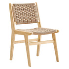 Modway Saoirse Woven Rope Wood Dining Side Chair - Natural - 2 Pack-7