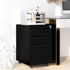Vinsetto - Armoire à dossiers en acier Letter/A4/Legal avec serrure et barre de suspension - noir-Sert également de table d'imprimante pratique 
