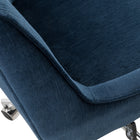 FurnitureR - Chaise de bureau capitonnée en tissu - Bleu-Réglage en hauteur idéal pour une variété d'applications