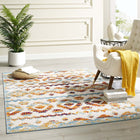 Modway - Reflect Treillis marocain en diamant abstrait Takara Tapis intérieur et extérieur de 5 pi l x 8 pi L - Multicolore-Tissage serré à poil bas