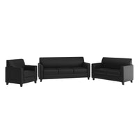 Flash Furniture – Mobilier de réception en bois Hercules Diplomat, noir (BT827SETBK)-Ensemble de réception contemporain