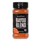 Blackstone Bayou Blend Seasoning-Salt, spices including chili pepper, paprika, dehydrated onion and garlic, monosodium glutamate, mustard seed, celery seed and not more than 2% tricalcium phosphate added to prevent caking