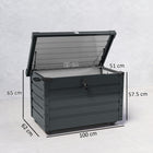 Outsunny 78 Gallon Garden Storage Box-Weather-resistant galvanised steel frame: a strong shell
