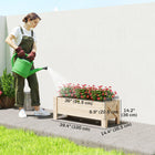 Outsunny Garden Raised Bed - 3.3' x 1.2' x 1.2' - Fir Wood-Solid wood construction with painting treatment for long-time use
