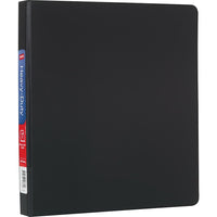 Staples® - Reliure robuste à anneaux en D, 1 po, noir-Anneaux à une touche s'ouvrent et se ferment facilement