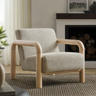 Modway - Sereno Boucle Chaise d’accent - Chêne en marbre-Rembourrage en mousse dense