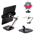 ShoppingAll Long Adjustable Tablet Stand - Black-Supports tablets and smartphones that are between 4.7" to 12.9" and up to 2.2 lbs (1 Kg)