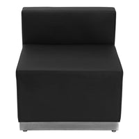 Flash Furniture – Chaise en cuir doux ZB803CHBK Alon, noir-Chaise modulaire