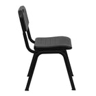 Flash Furniture - Chaise empilable en plastique noir de la série HERCULES, capacité de 880 lb avec dossier ouvert et cadre noir-Matériel moulé par soufflage