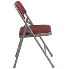 Flash Furniture HERCULES Series Curved Triple Braced & Double Hinged Burgundy Patterned Fabric Metal Folding Chair-Burgundy Patterned Fabric Upholstery