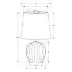 Monarch Specialties 19" H Transitional Table Lamp - Beige Resin / Beige Shade-Equipped with a user-friendly on/off turn knob switch that operates a 60W standard bulb (not included), allowing you to effortlessly illuminate an end or side table, nightstand or console