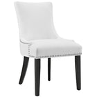 Modway - Marquis Imitation cuir Chaise à manger Ensemble de 4 - Blanc-Rembourrage en mousse dense pour le confort