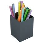 JAM Paper Plastic Pen Holder - Grey-Perfect for de-cluttering your desk with plenty of room for pens, pencils, marker, highlighters, rulers, scissors, and more.