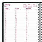 Brownline - 2027 agenda hebdomadaire DuraFlex avec couverture en poly texturé en deux pièces – 11 po x 8 1/2 po – noir-100 % de papier recyclé post-consommation