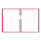 Brownline 2026 CoilPro Daily Planner Hard Cover with Twin-Wire Binding - 10" x 7-7/8" - Red - English-Current and perpetual calendars