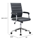 Zuo Liderato Office Chair - Black-8
