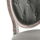 Modway Arise Vintage French Upholstered Fabric Dining Side Chair - Natural Grey-8