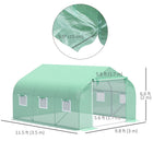 Outsunny - Serre de jardin avec porte à enroulement et 6 fenêtres en maille - 10 pi x 11 pi x 7 pi - 6 fenêtres pouvant être ouvertes et fermées pour une excellente ventilation  
