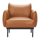 Zuo Sekil Accent Chair - Brown-Plush and durable faux leather fabric