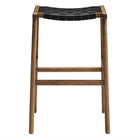 Modway - Saoirse Cuir Tabouret de bar en bois - Noir noyer - Ensemble de 2-8