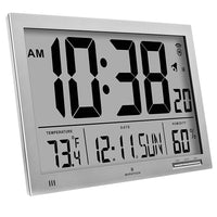 Marathon Slim-Jumbo Atomic Digital Wall Clock - Graphite Grey-SLIM JUMBO DISPLAY - Only 1-inch thick, featuring 4.5-inch digits for easy viewing