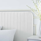 Modway Celine Channel Tufted Performance Velvet King Platform Bed - White-Assembly Required