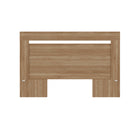 Nexera Malibu Headboard - Full Size - Brown Oak-Modern style: Enhance your bedroom decor with a contemporary headboard with clean lines and a minimalist design