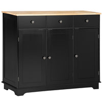 HOMCOM 39.8" L Sideboard Buffet Cabinet with Storage - Black-Ample storage keeps your house organized and clean