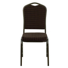Flash Furniture HERCULES Series Crown Back Stacking Banquet Chairs with Gold Vein Frame - Brown - 4 Pack-500 lb. Weight Capacity