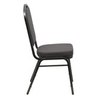 Flash Furniture HERCULES Series Crown Back Stacking Banquet Chair - Silver Vein Frame - Grey Fabric-Stacks up to 15 Chairs High