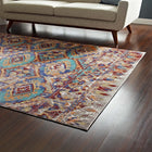 Modway Centehua Distressed Southwestern Aztec Area Rug - 5 ft W x 8 ft L - Multicolored-Gripping Rubber Underside 