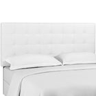 Modway - Paisley Touffe Cuir synthétique rembourré Tête de lit King et King de Californie, Blanc-Cadre en panneaux de fibres et contreplaqué