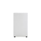 Manhattan Comfort - Lot de 2 chaises de salle à manger modernes Anna Square 48 cm, revêtement en similicuir crème-24,8 po L x 23 po l x 32,28 po H