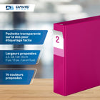Davis Group Super économie, Reliure à anneaux en “D” inclinés 2 po, paquet de 6 – Rose-Anneau En D, Non Verrouillable